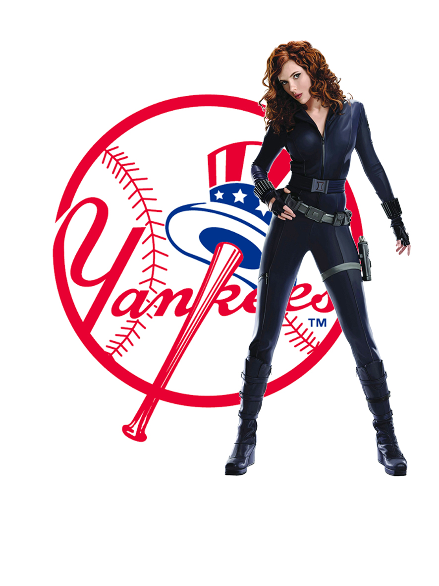 New York Yankees Black Widow Logo vinyl decal